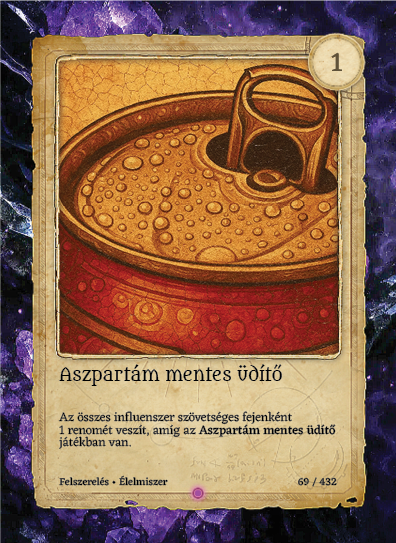 Aszpartám mentes üdítő