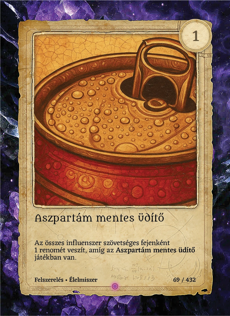 Aszpartám mentes üdítő